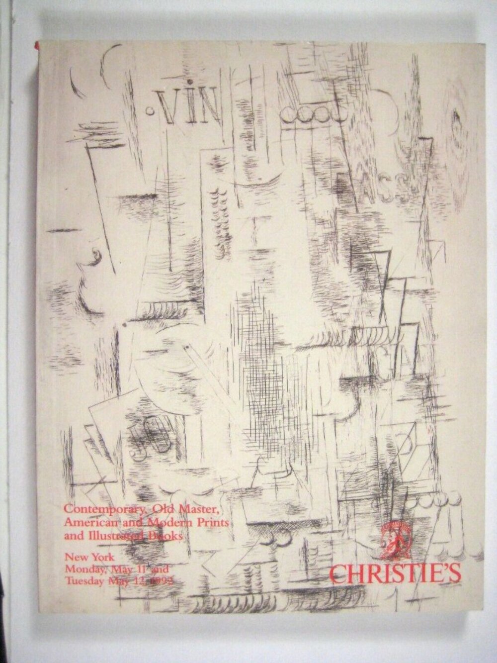 Christie's 1992 Catalog Contemporary Old Master American Prints Books 7446